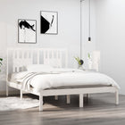 Bedframe massief grenenhout wit 140x190 cm
