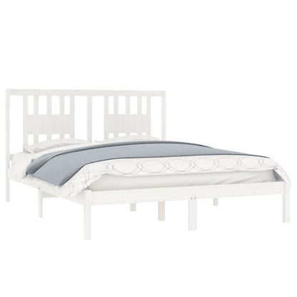 Bedframe Massief Grenenhout 140 x 200 cm Wit