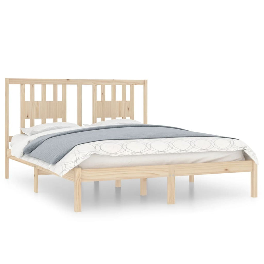 Bedframe Massief Grenenhout 160 x 200 cm Naturel