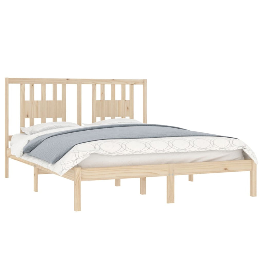 Bedframe Massief Grenenhout 160 x 200 cm Naturel