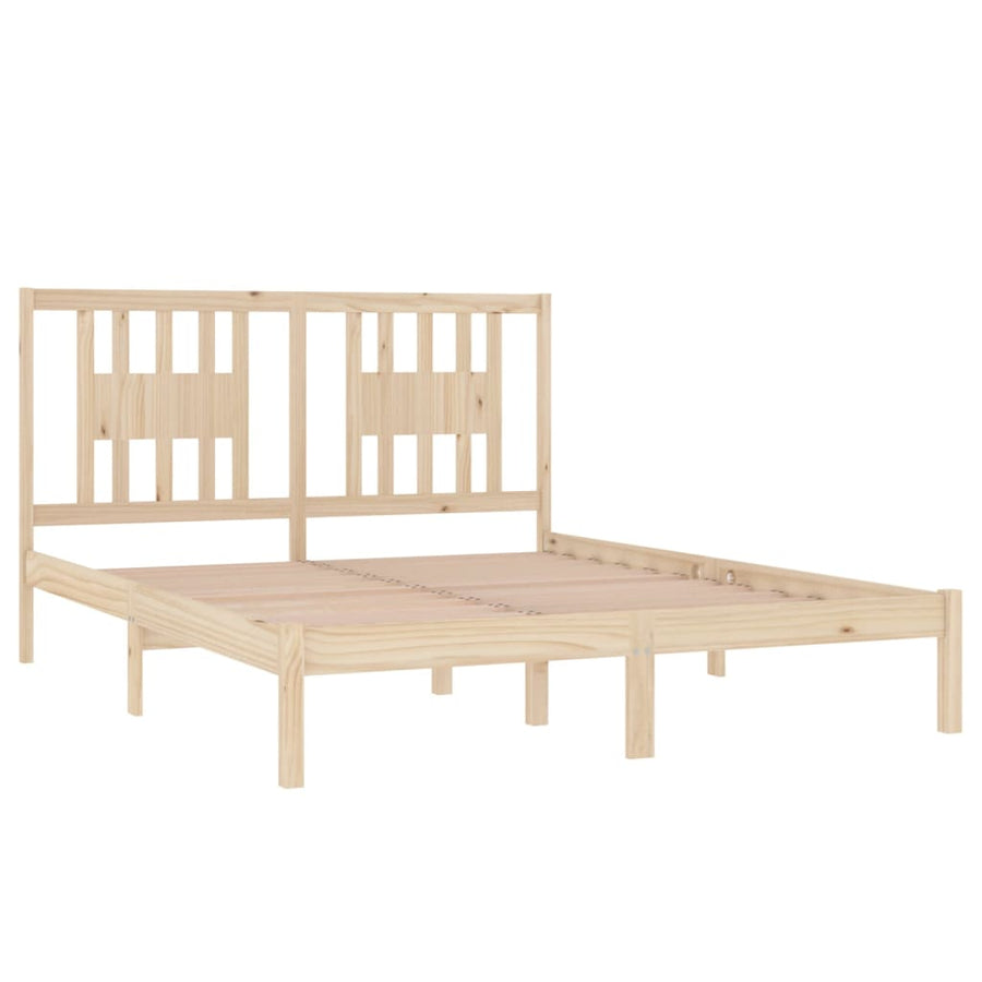 Bedframe Massief Grenenhout 160 x 200 cm Naturel