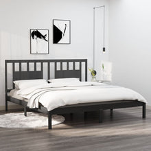 Bedframe Massief Grenenhout 200 x 200 cm Grijs