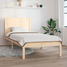 Bedframe Massief Hout 90 x 190 cm Naturel