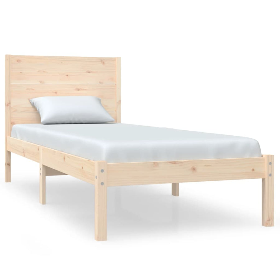 Bedframe Massief Grenenhout 90 x 200 cm Naturel