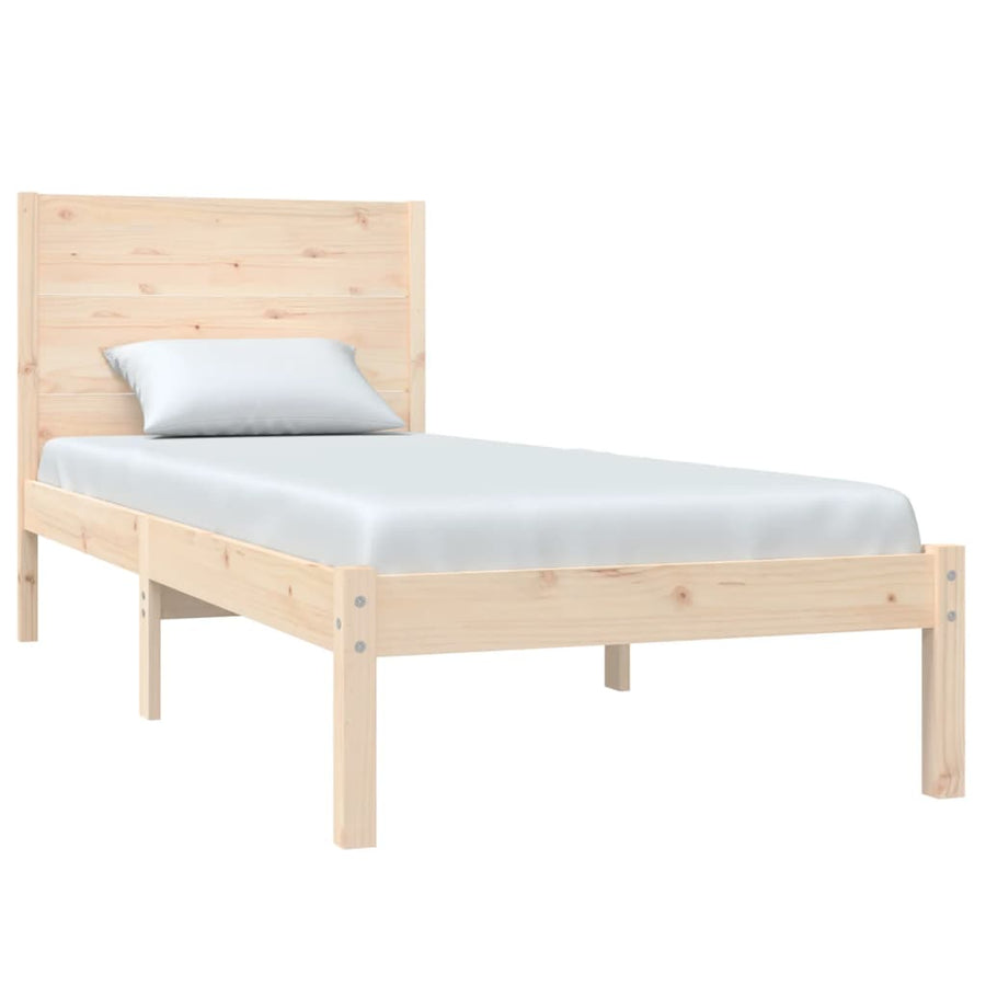 Bedframe Massief Grenenhout 90 x 200 cm Naturel