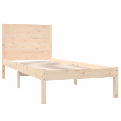 Bedframe Massief Grenenhout 90 x 200 cm Naturel