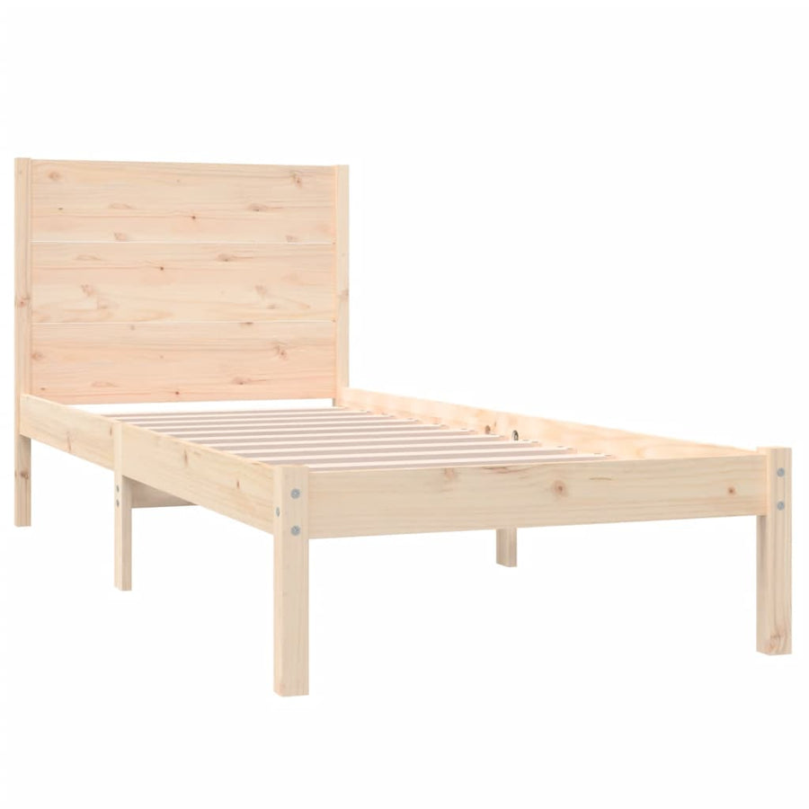 Bedframe Massief Grenenhout 90 x 200 cm Naturel