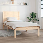 Bed frame without mattress solid pine wood 90x200 cm