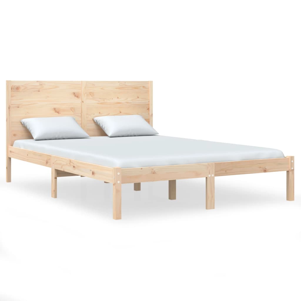 Bedframe Massief Grenenhout 160 x 200 cm Naturel