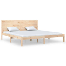 Bedframe Massief Grenenhout 200 x 200 cm Naturel