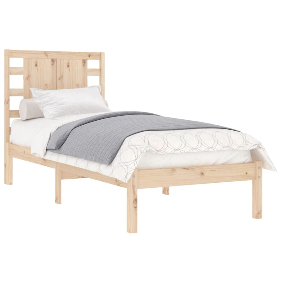 Bedframe Massief Grenenhout 90 x 200 cm Naturel