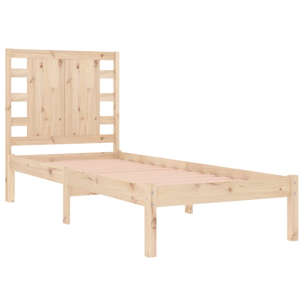 Bedframe Massief Grenenhout 90 x 200 cm Naturel