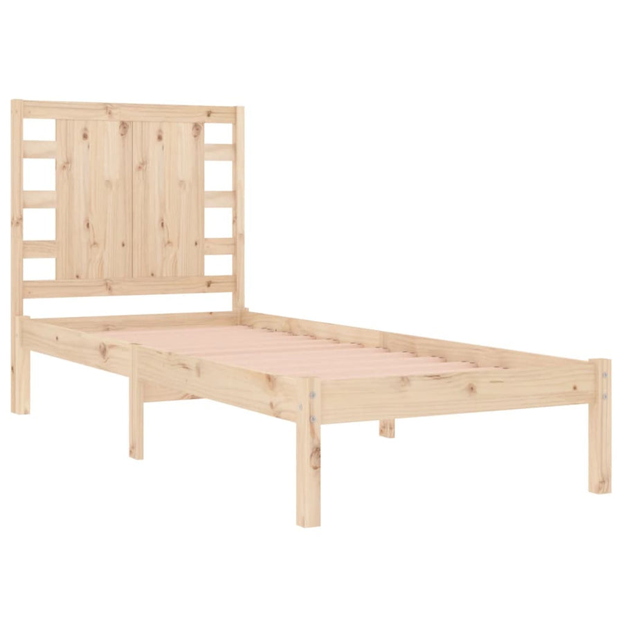 Bedframe Massief Grenenhout 90 x 200 cm Naturel