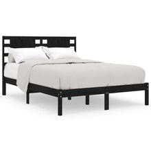 Bedframe Massief Grenenhout 200 x 200 cm Zwart