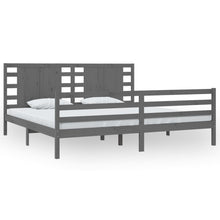 Bedframe Massief Grenenhout 200 x 200 cm Grijs