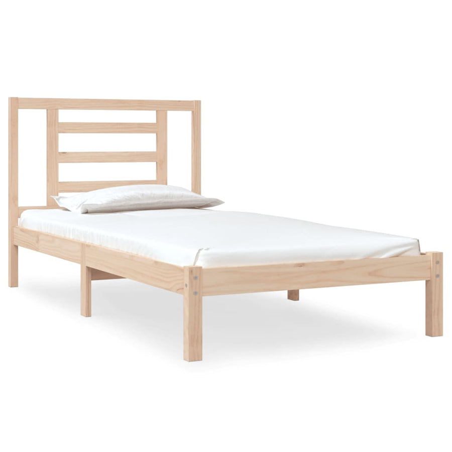 Bedframe Massief Grenenhout 90 x 190 cm Naturel