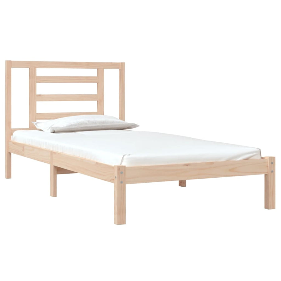 Bedframe Massief Grenenhout 90 x 190 cm Naturel