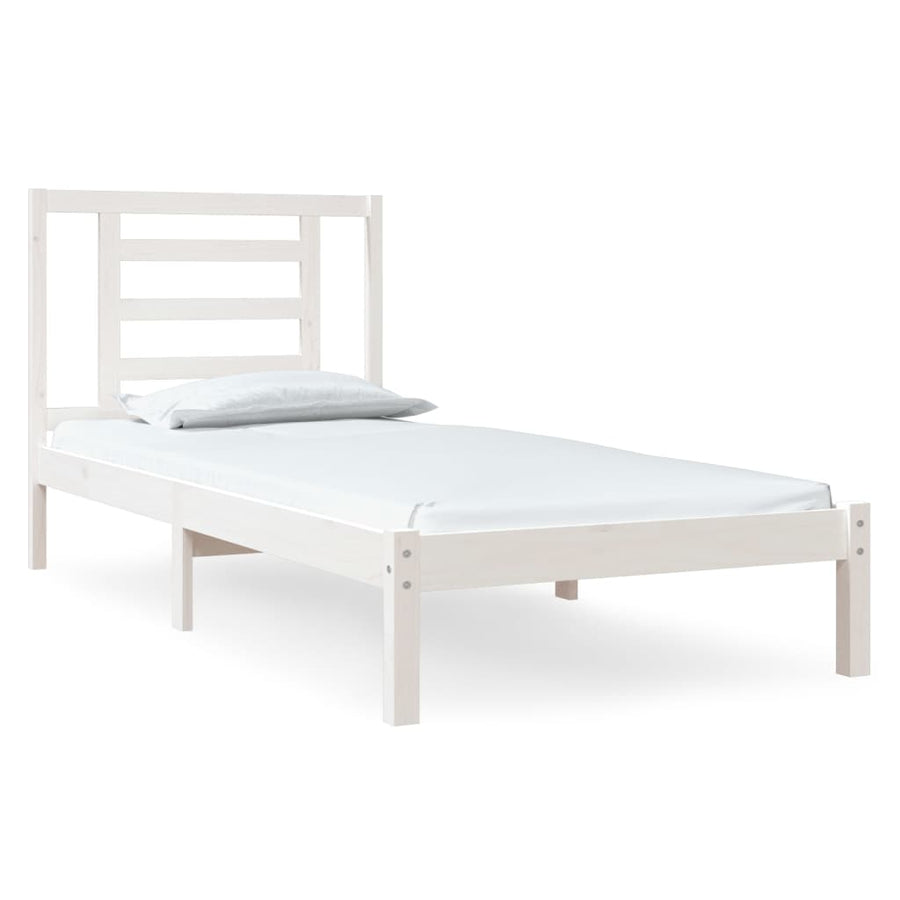 Bedframe Massief Grenenhout 3Ft Single 90 x 190 cm Wit