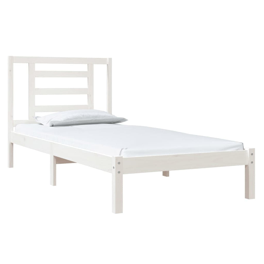 Bedframe Massief Grenenhout 3Ft Single 90 x 190 cm Wit