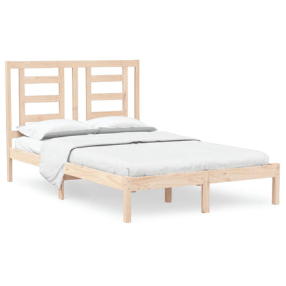 Bedframe Massief Hout 120 x 190 cm Naturel