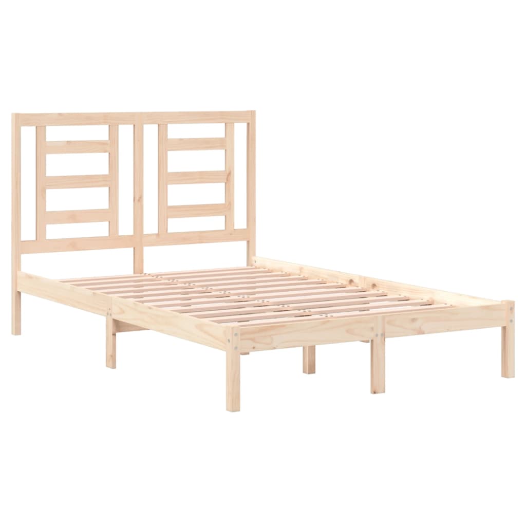 Bedframe Massief Hout 120 x 190 cm Naturel