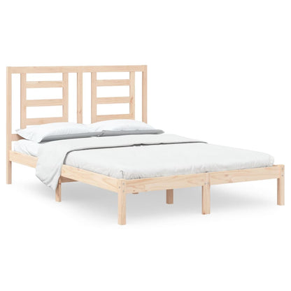 Bedframe Massief Grenenhout 140 x 190 cm Naturel