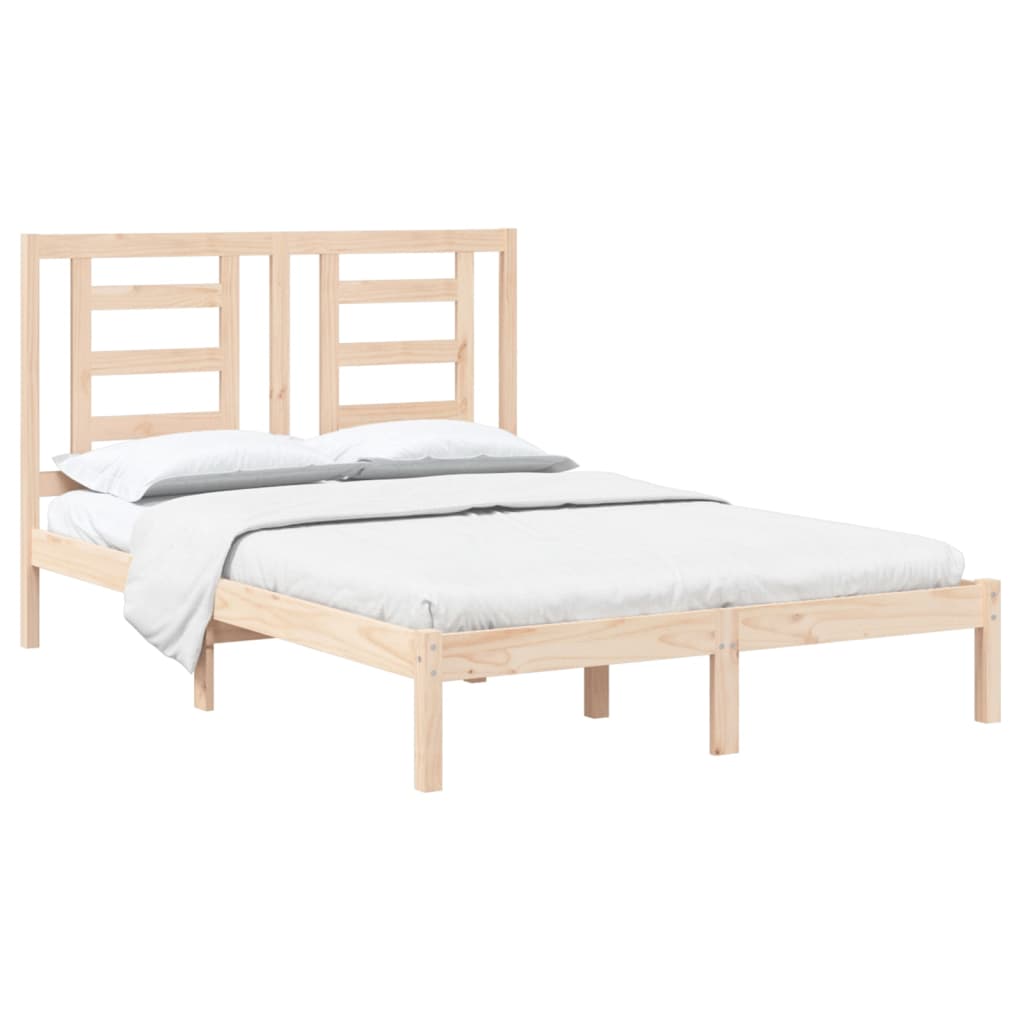 Bedframe Massief Grenenhout 140 x 190 cm Naturel