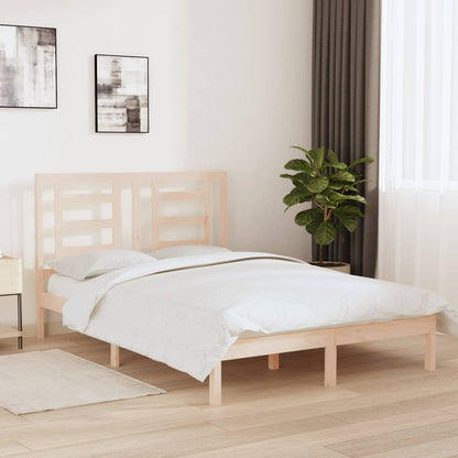 Bedframe Massief Grenenhout 140 x 190 cm Naturel