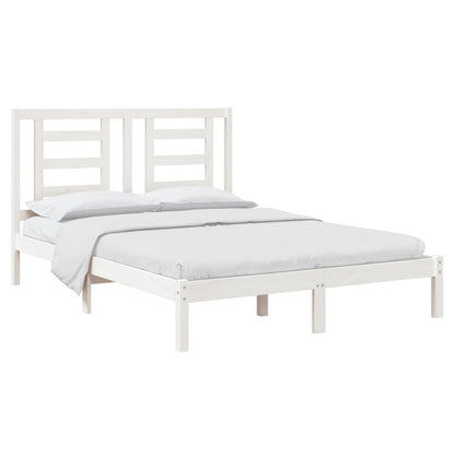 Bedframe Massief Grenenhout 140 x 190 cm Wit