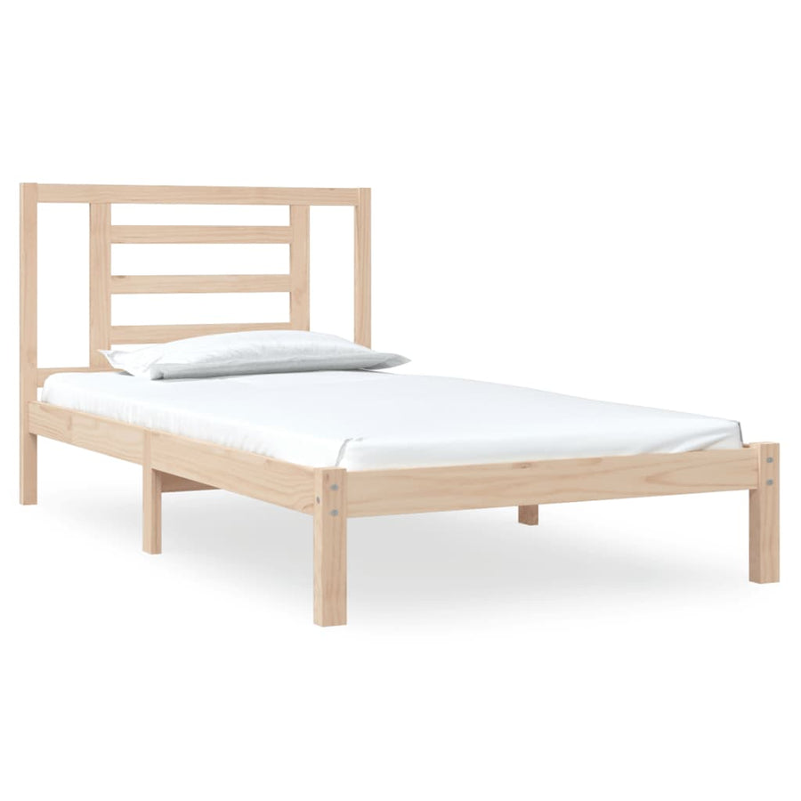 Bedframe Massief Grenenhout 90 x 200 cm Naturel