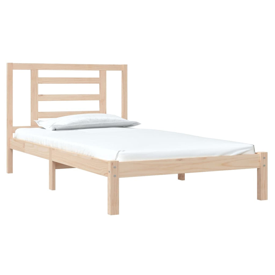 Bedframe Massief Grenenhout 90 x 200 cm Naturel