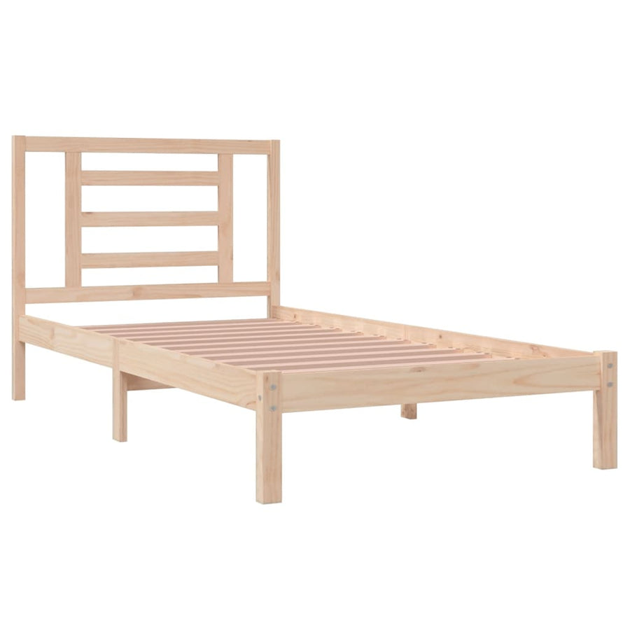 Bedframe Massief Grenenhout 90 x 200 cm Naturel