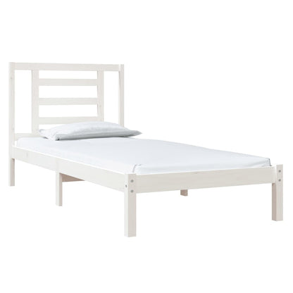 Bedframe Massief Grenenhout 90 x 200 cm Wit