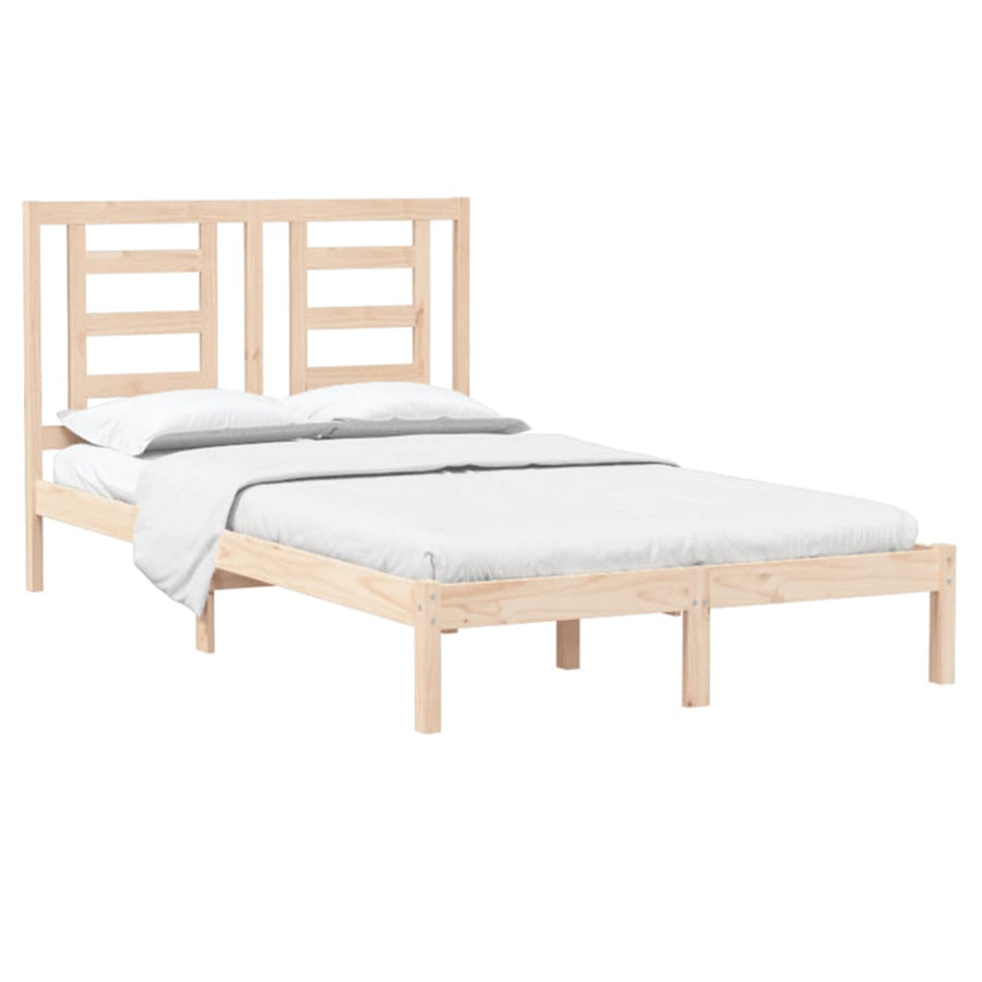 Bedframe Massief Grenenhout 120 x 200 cm Naturel