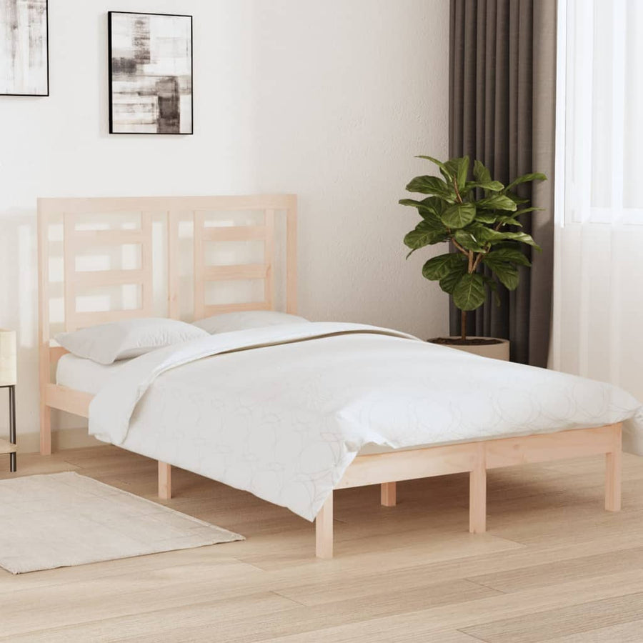 Bedframe Massief Grenenhout 120 x 200 cm Naturel