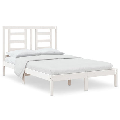 Bedframe Massief Grenenhout 120 x 200 cm Wit