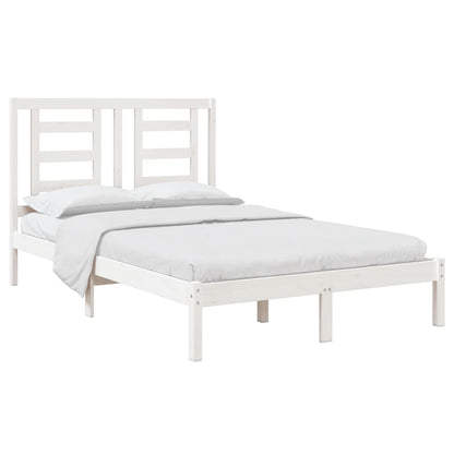 Bedframe Massief Grenenhout 120 x 200 cm Wit
