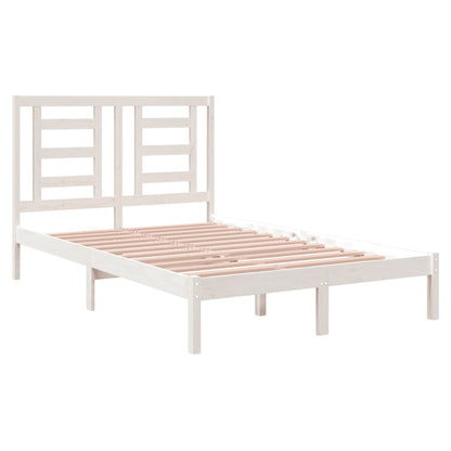 Bedframe Massief Grenenhout 120 x 200 cm Wit