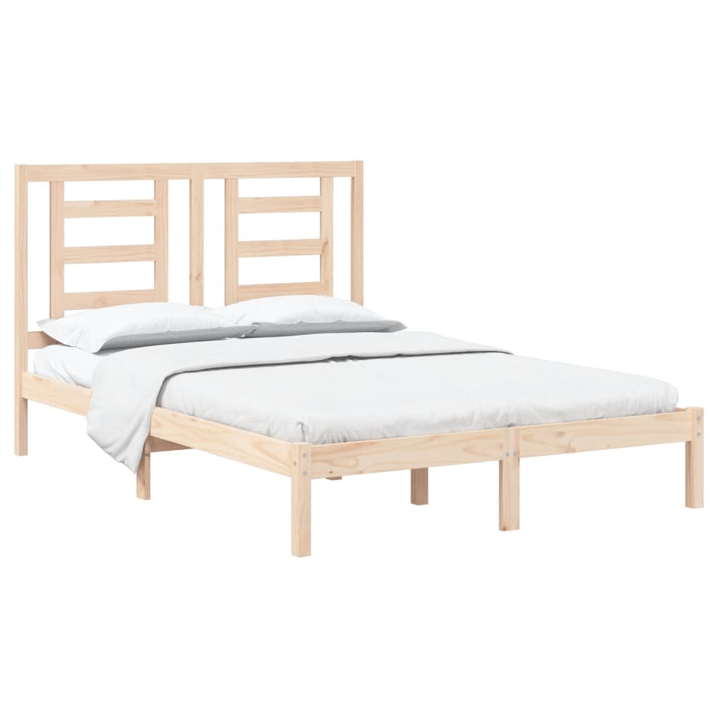 Bedframe Massief Grenenhout 140 x 200 cm Naturel