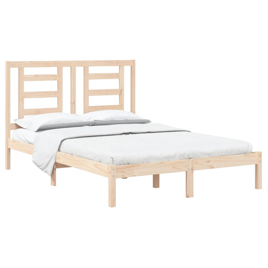 Bedframe Massief Grenenhout 140 x 200 cm Naturel