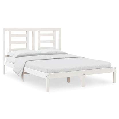 Bedframe Massief Grenenhout 140 x 200 cm Wit