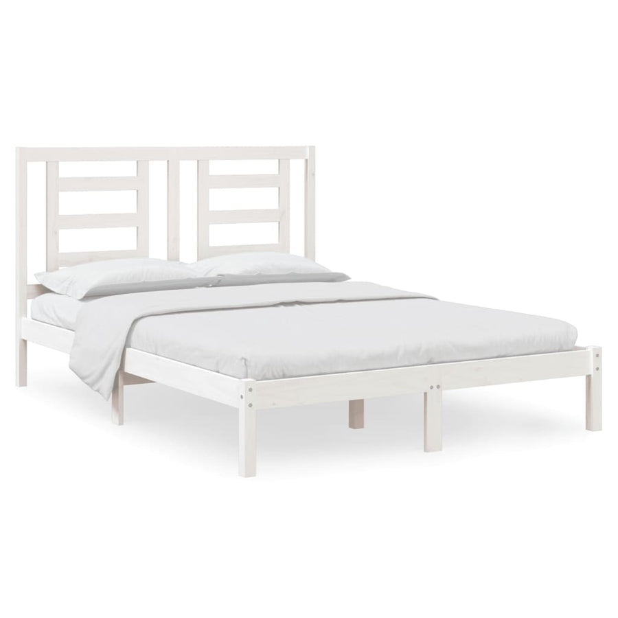 Bedframe Massief Grenenhout 140 x 200 cm Wit