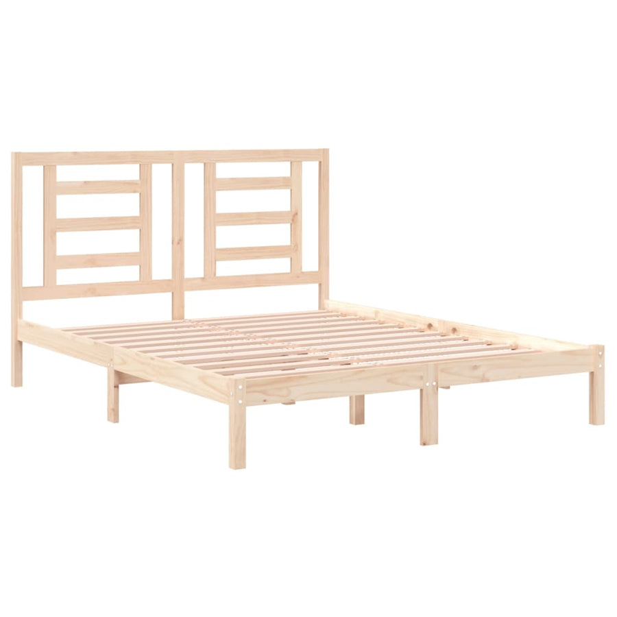 Bedframe Massief Grenenhout 150 x 200 cm Naturel