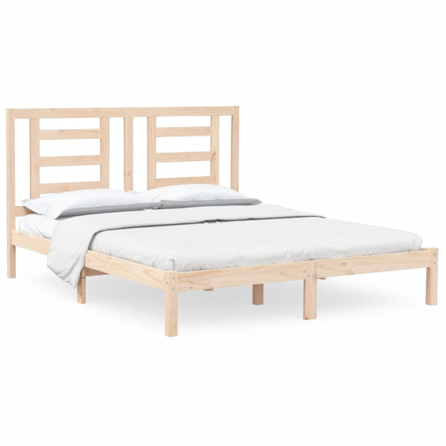 Bedframe Massief Grenenhout 160 x 200 cm Naturel