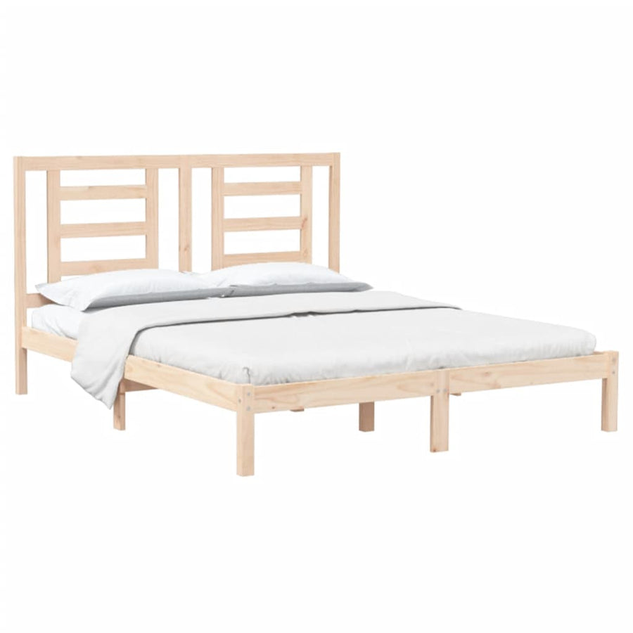 Bedframe Massief Grenenhout 160 x 200 cm Naturel