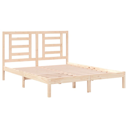 Bedframe Massief Grenenhout 160 x 200 cm Naturel