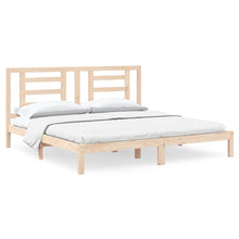 Bedframe Massief Grenenhout 200 x 200 cm Naturel