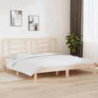 Bed frame without mattress solid pine wood 200x200 cm
