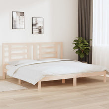 Bedframe Massief Grenenhout 200 x 200 cm Naturel