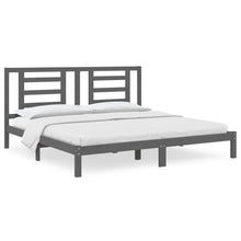 Bedframe Massief Grenenhout 200 x 200 cm Grijs